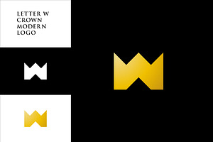 Letter w crown modern logo, a Branding & Logo Template by miracle05