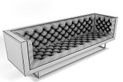 Milo Baughman velvet sofa, a Furniture 3D Model by inDahouze (Thumbnail 6 of 7)