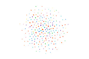 3d rainbow confetti., an Object Illustration by ModVector