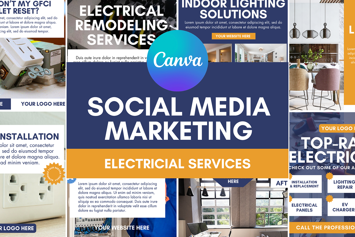 Electrician Social Marketing, a Social Media Template by ShayMadeWhat (Photo 1 of 6)