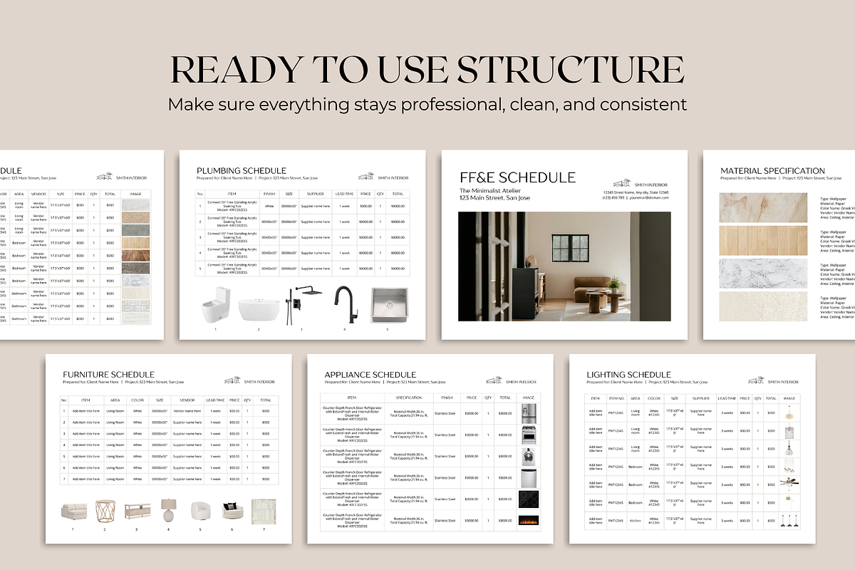 Interior Design FF&E Schedule, a Presentation Template by ShopRShop (Photo 2 of 9)