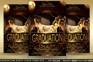 Graduation Party Flyer Template Prom, a Flyer Template by Artolus