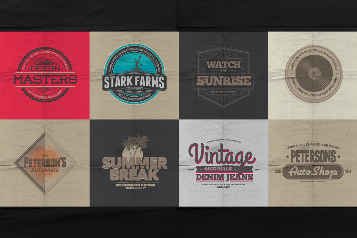 Retro Badges, Labels & Logos, a Branding & Logo Template by Graphicdome (Photo 3 of 5)