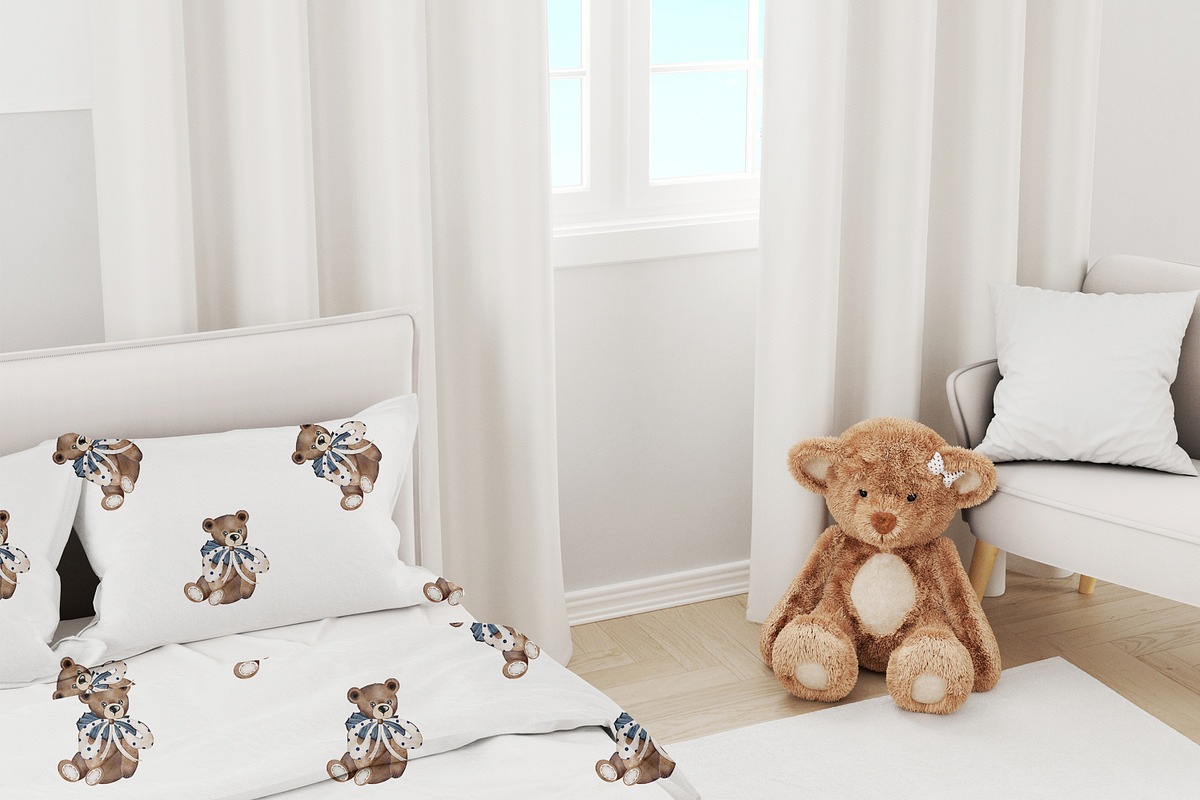 Blueberry Teddy Bears Watercolor Set, an Animal Illustration by Pati Paints (Photo 7 of 12)