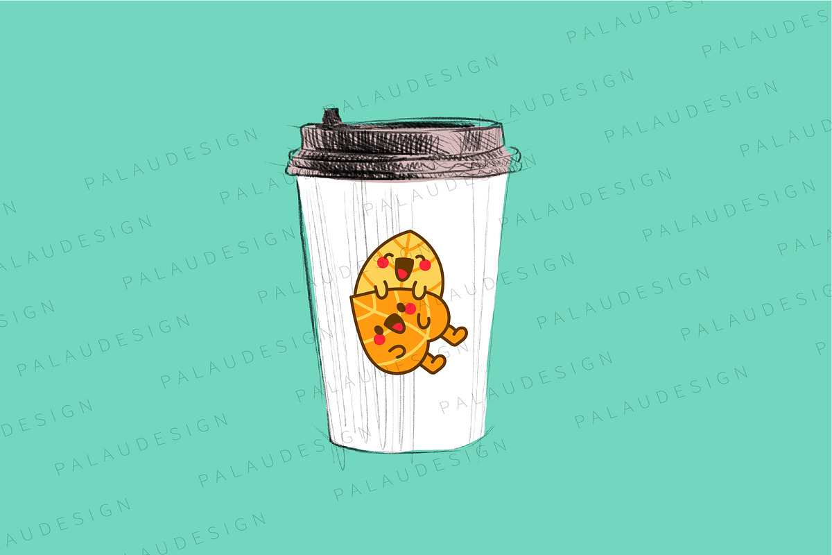 Cute Kawaii Autumn Leaf Couple, a Seasonal Illustration by Palau (Photo 3 of 12)