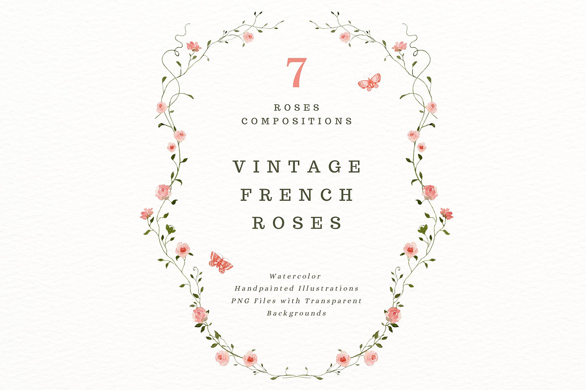 French roses with butterflies, a Decorative Illustration by AnnelyBlooms (Photo 5 of 8)