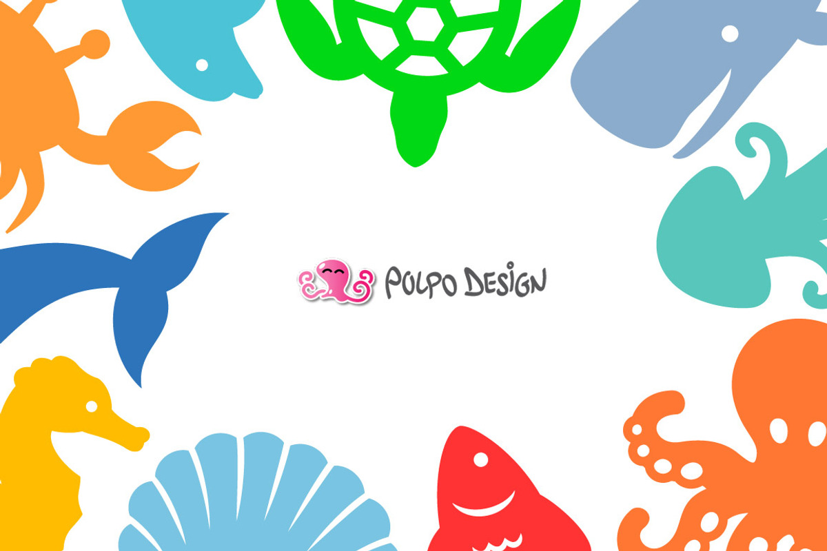 Sea Creatures SVG, Eps, Dxf and Png, an Object Graphic by PolpoDesign (Photo 2 of 3)