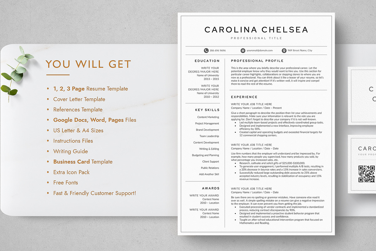 Resume/CV Template - CAROLINA, a Resume Template by TheStandOutResume (Photo 10 of 10)