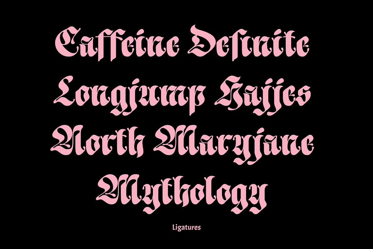 ED Lacour - Blackletter Typeface, a Blackletter Font by Emyself Design (Photo 12 of 12)