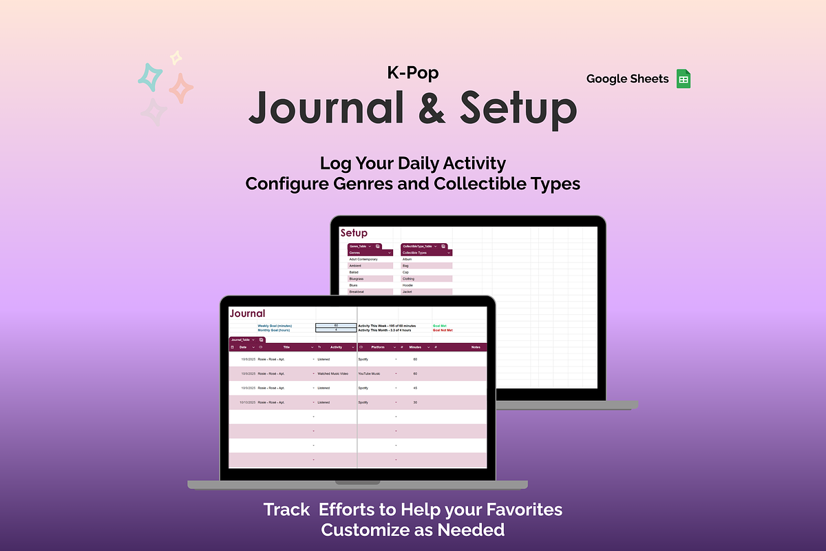 K-Pop Tracker - Google Sheets preview 5