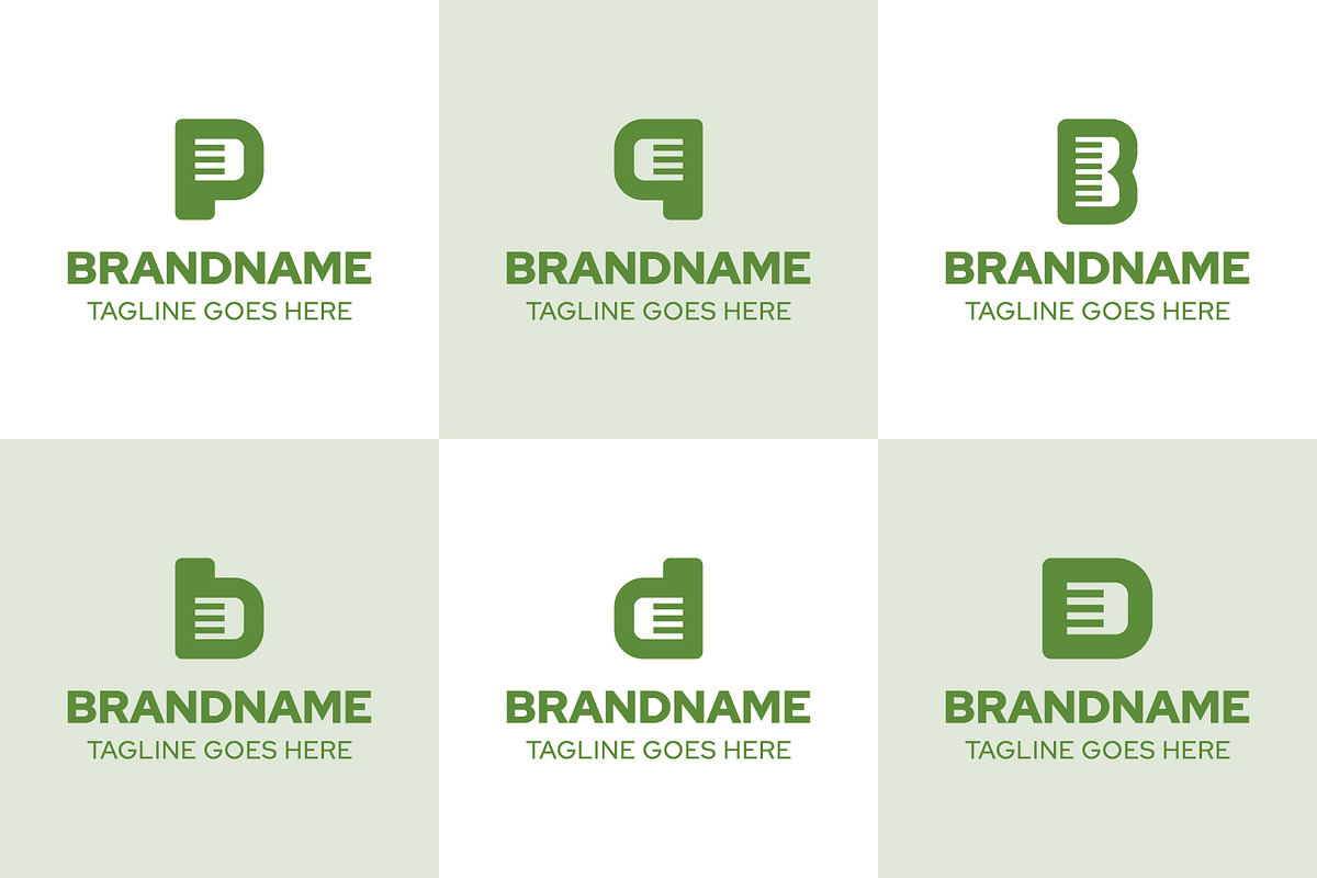 Letter P Q B D Comb Modern Logo Set, a Branding & Logo Template by Pray Art Design Studio (Photo 1 of 2)
