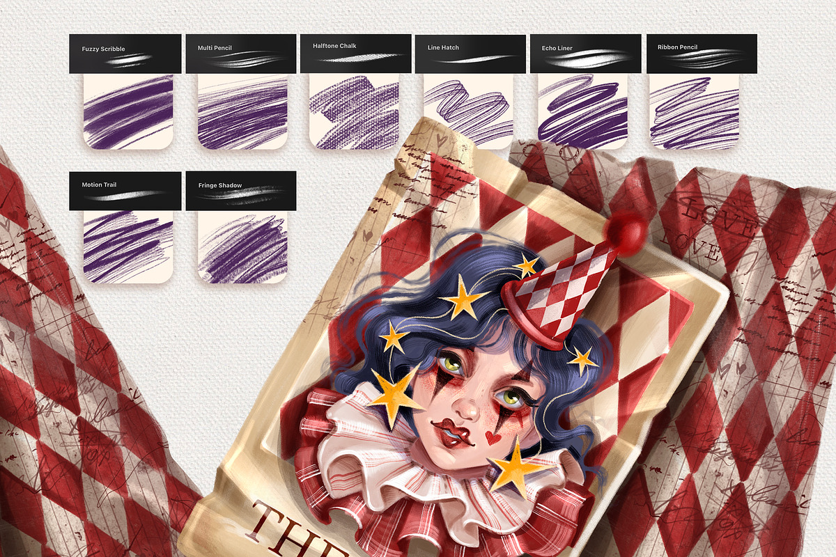 ULTIMATE WET & DRY PROCREATE BRUSHES, a Brush Add-On by AlexandraArt (Photo 6 of 11)