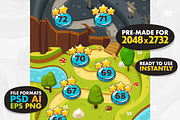 Game Level Map with 4 Worlds, an Illustration by wowu (Thumbnail 4 of 6)