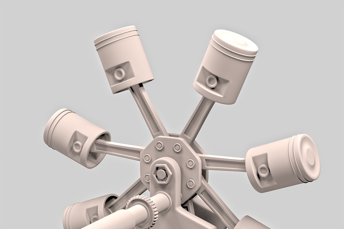 Animated Radial Engine, a Cars & Vehicle 3D Model by konstantin.ermolaev (Photo 4 of 16)
