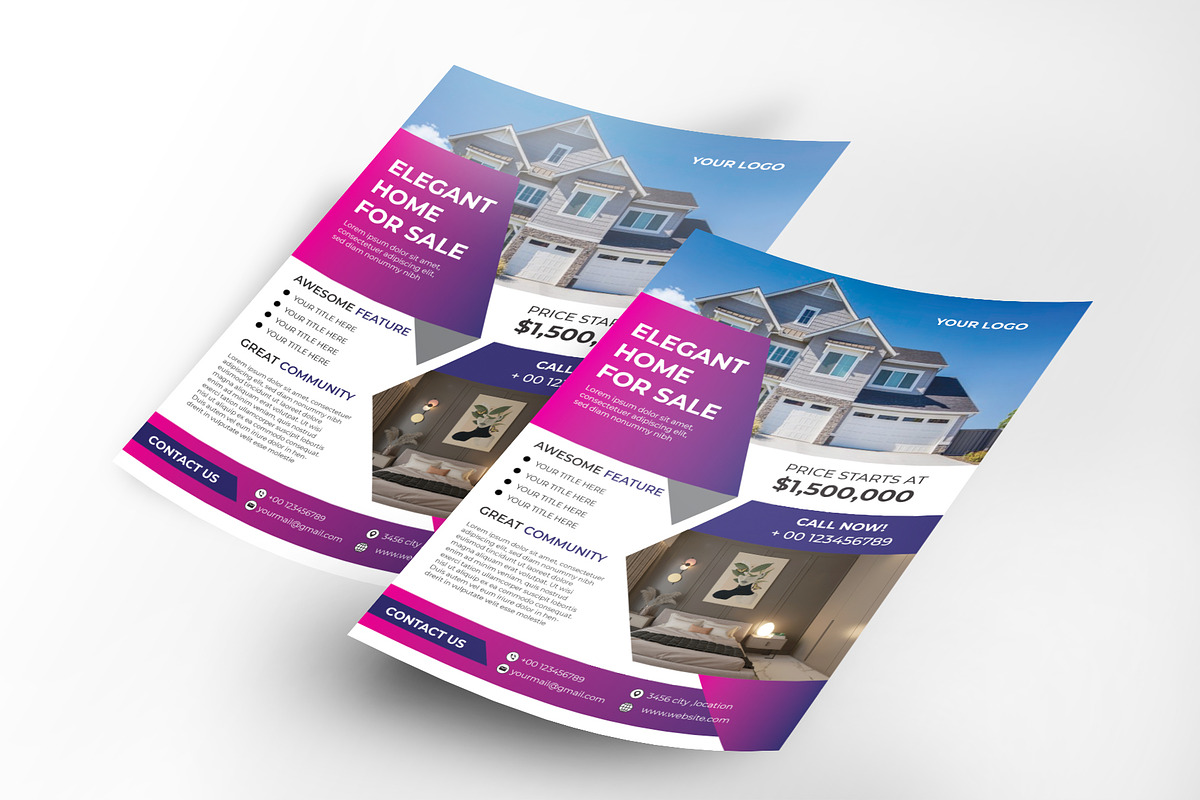 Real Estate Modern Flyer Template, a Flyer Template by Sharifull11 (Photo 2 of 3)