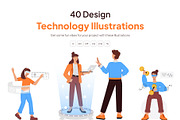 Technology Illustration Set, a Technology Illustration by Vectors Market (Thumbnail 1 of 5)