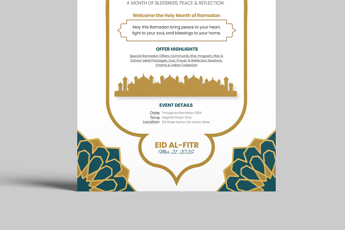 Modern Ramadan Flyer Design, a Flyer Template by MightyDesign (Photo 5 of 8)