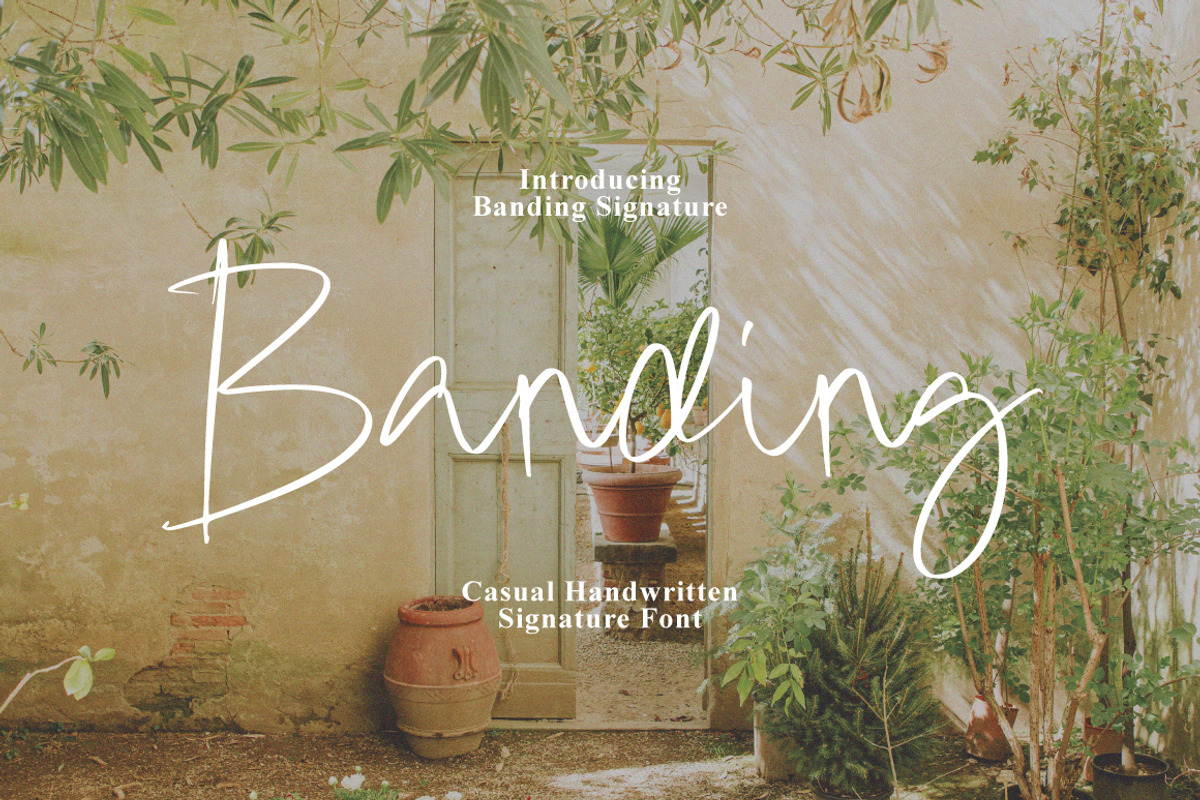 Banding - Casual Signature, a Handwritten Font by tebaltipislab (Photo 1 of 7)