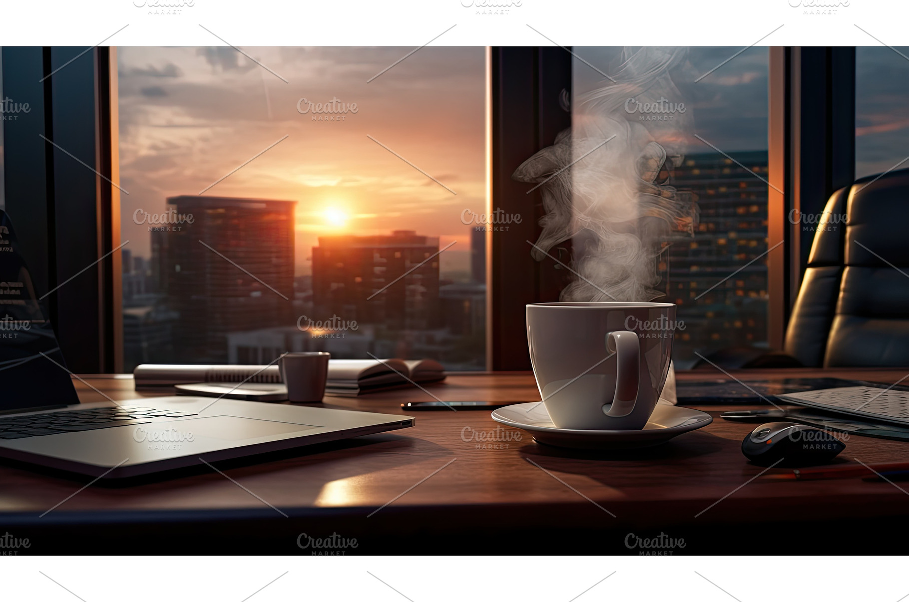caffeine morning coffee office ai, a Technology Photo by pikepicture