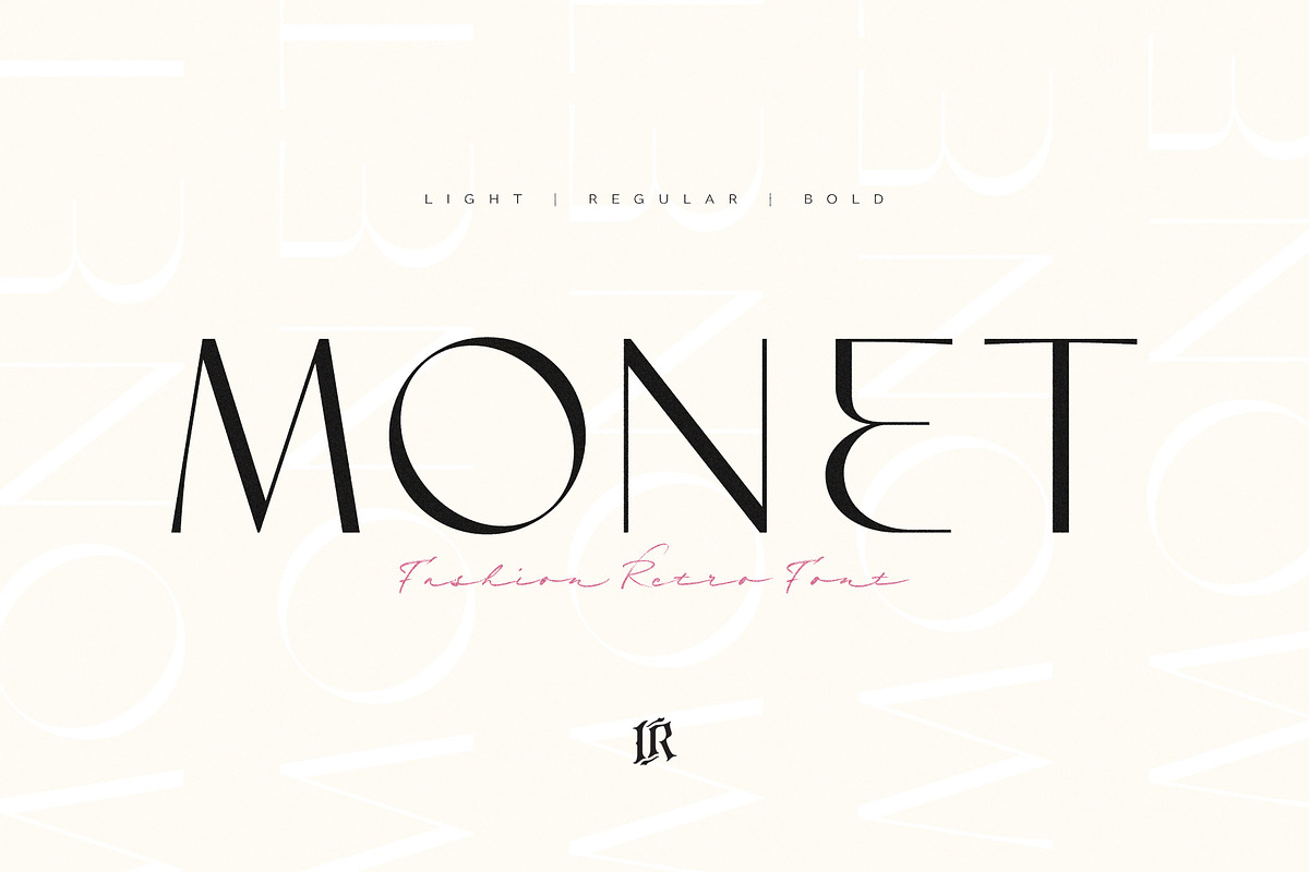 Monet - Vintage Font, a Sans Serif Font by Ivan Rosenberg (Photo 1 of 10)