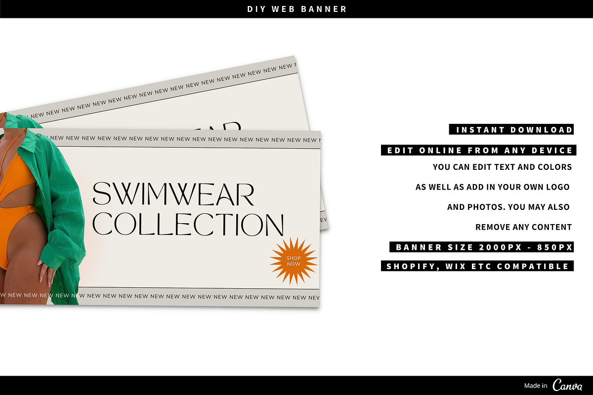 Canva Website Banner Template, a Shopify Template by VVC Studio (Photo 3 of 5)