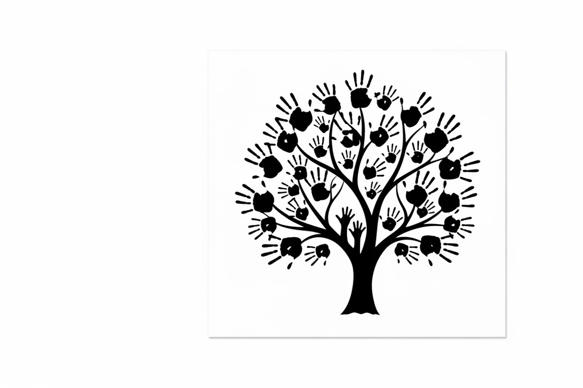 family handprint tree silhouette, an Illustration by Amazin_art (Photo 19 of 29)