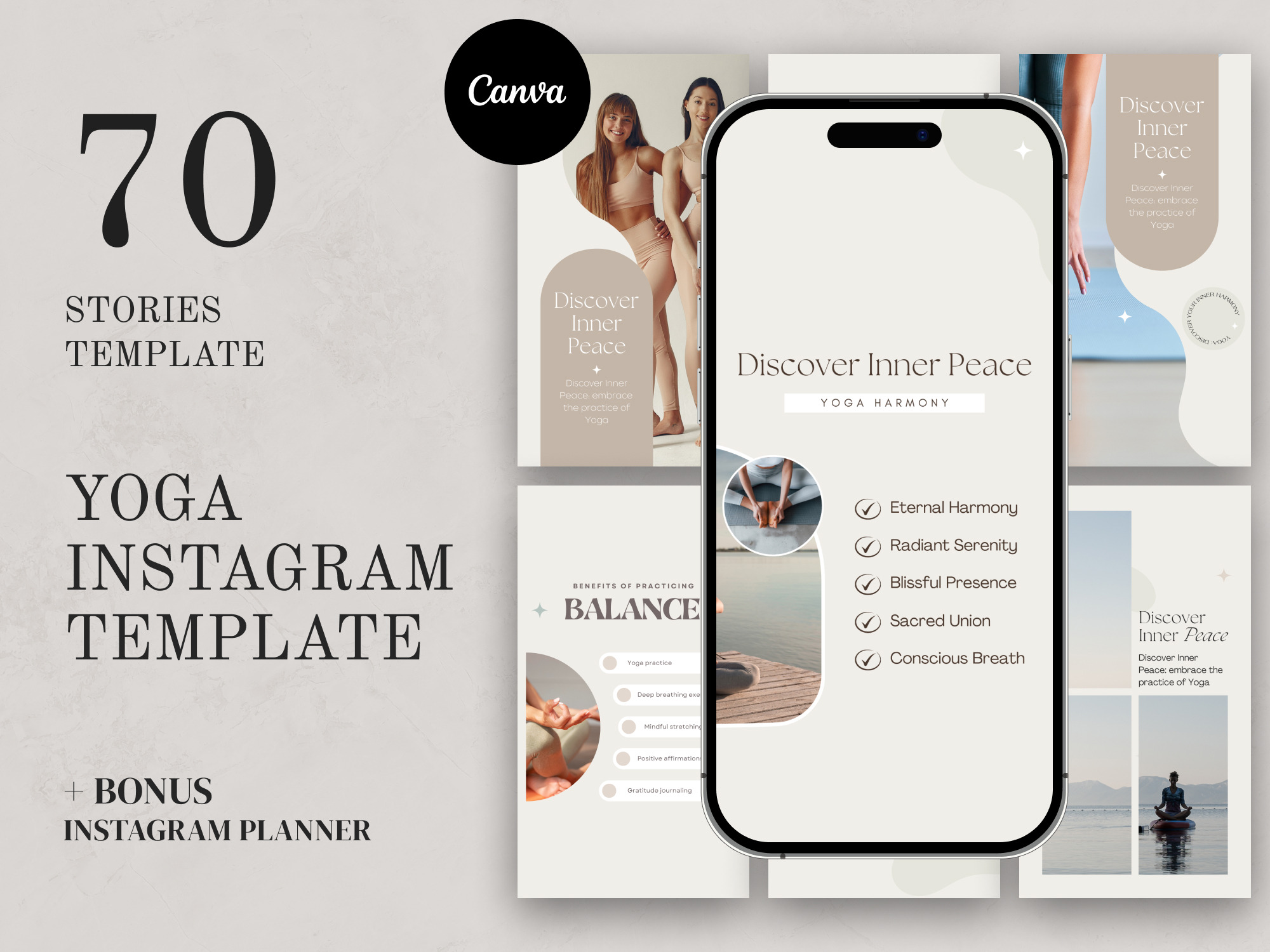Yoga Instagram Story CANVA, a Social Media Template by VeliusCreativeStudio