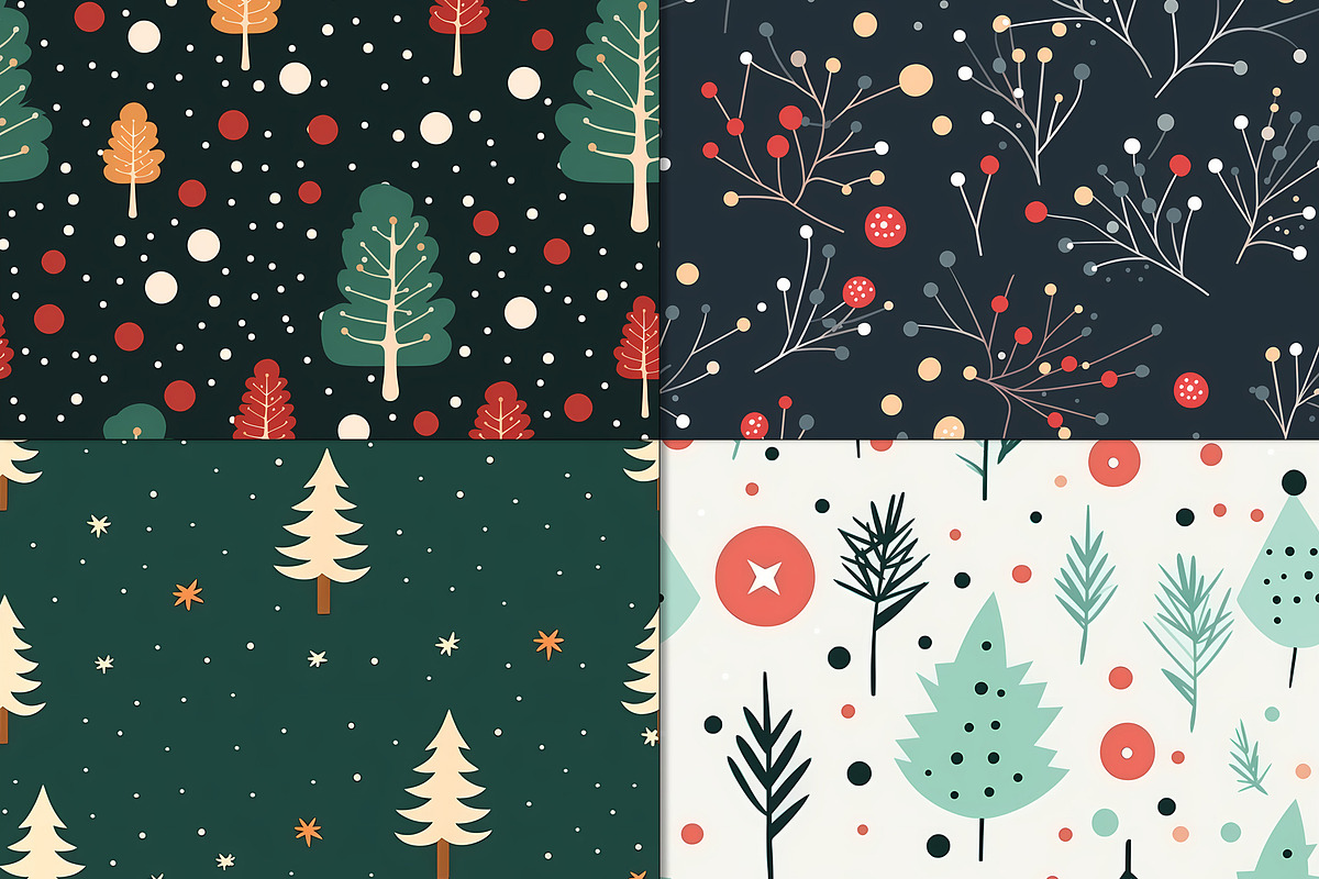 20 Seamless Christmas Time Patterns, a Pattern Graphic by Nordic Design (Photo 5 of 9)