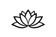 Lotus Flower Vector Icon Bundle, an Illustration by yasushie (Thumbnail 43 of 51)
