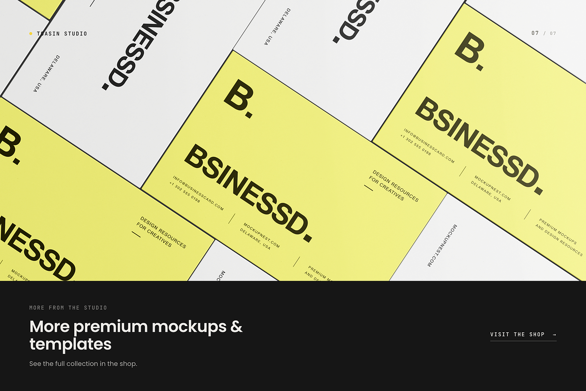 85x55 Business Card Mockup, an Advertising Mockup by Toasin Studio (Photo 7 of 7)