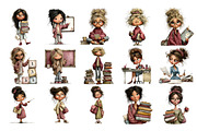 Student Girls PNG Clipart Bundle, a Person Illustration by Nicolle's Colorful Art (Thumbnail 2 of 5)