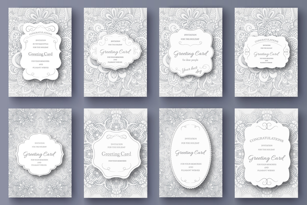 Wedding cards set - vector, an Invitation Template by LineTale (Photo 2 of 2)