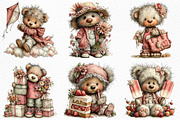 Whimsical Summer Teddy Bear Clipart, an Illustration by Craft Nest (Thumbnail 5 of 12)