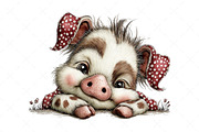 Cute Animals Lying Down Clipart, an Illustration by Craft Nest (Thumbnail 11 of 11)