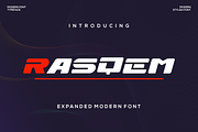 Rasqem Font, a Sans Serif Font by agusariyadi (Thumbnail 1 of 2)