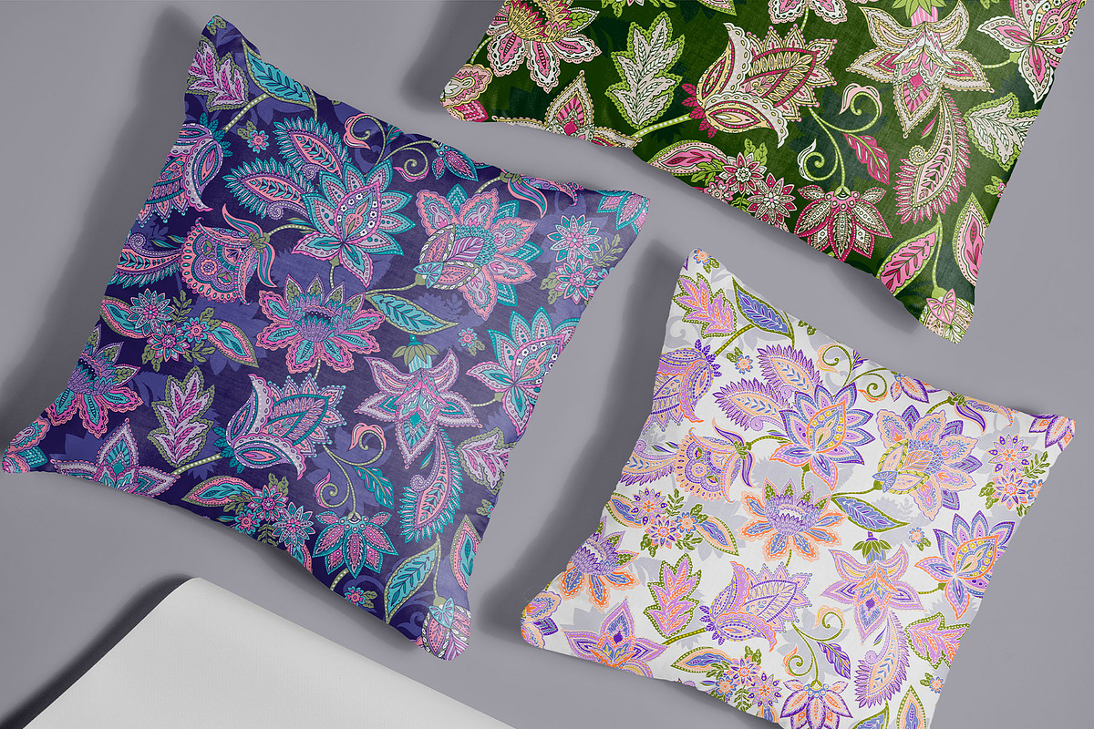 India, Ethnic floral prints, a Pattern Graphic by Laura Camoe (Photo 7 of 10)