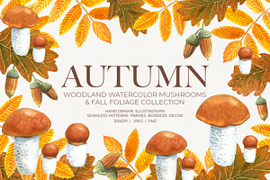 Autumn Woodland Watercolor