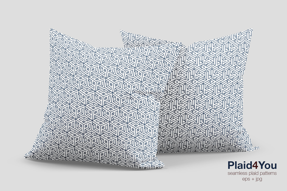 Geometric Seamless Patterns Vector, a Background Graphic by Plaid4You (Photo 6 of 7)