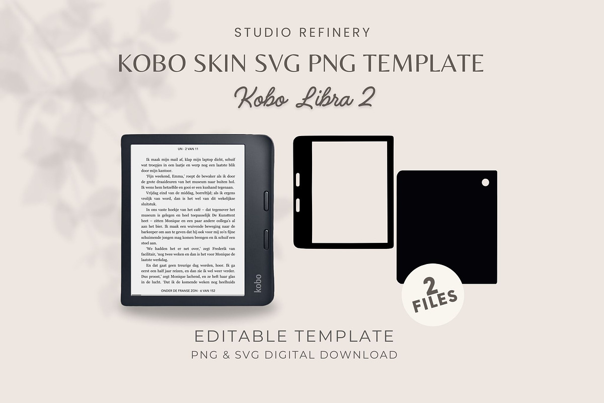 Kobo Libra 2 Skin PNG SVG, an Object Graphic by STUDIO REFINERY (Photo 1 of 5)