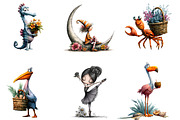 Beach Animals Whimsical Clipart, a Seasonal Illustration by Designking (Thumbnail 3 of 5)
