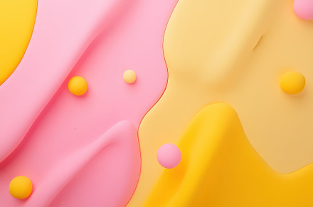 Vibrant pink and yellow shapes creat, a Photo by Iftikhar Alam