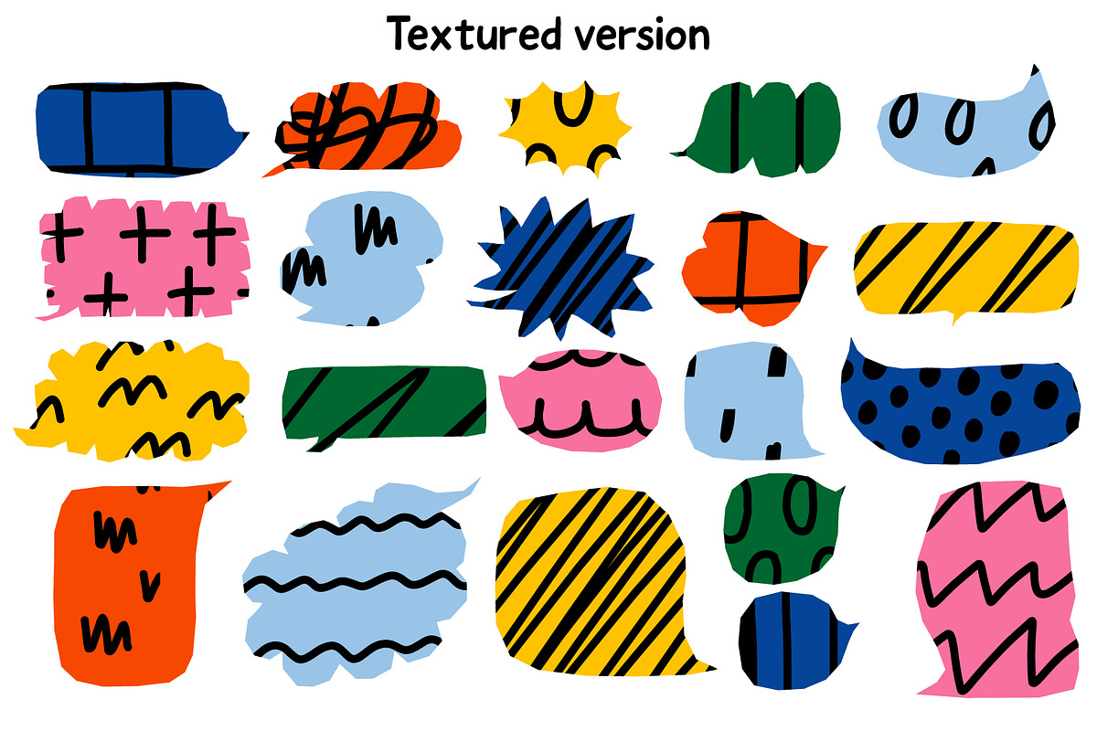 Abstract Speech Bubbles Cutout Shape, an Object Graphic by Le.nart (Photo 5 of 7)