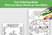 Transportation Coloring Book for Kid, an Education Illustration by Mohammad Sarfaraz (Thumbnail 12 of 17)