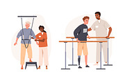 Physical therapy, rehabilitation set, a Healthcare Illustration by Good Studio (Thumbnail 3 of 9)