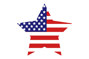 United States star-shaped flag, an Illustration by Mark1987
