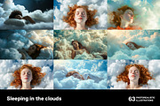 Sleeping in the clouds. 63 images, a Person Illustration by Handmadefont (Thumbnail 8 of 13)
