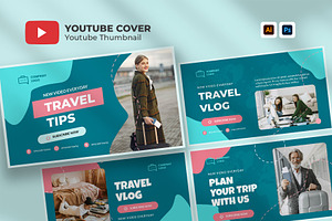 Travel Youtube Thumbnail Template, a Social Media Template by hekenostudio