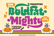 Boldfat Mighty Tyepface, a Sans Serif Font by alit design (Thumbnail 1 of 21)