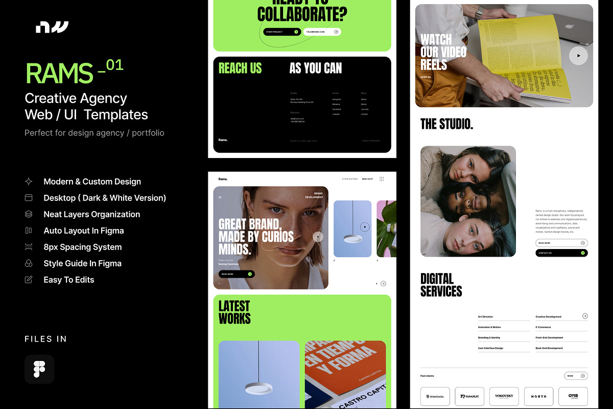 RAMS - Creative Agency Web UI Kit, an UI Kit Template by neuwebz (Photo 1 of 6)