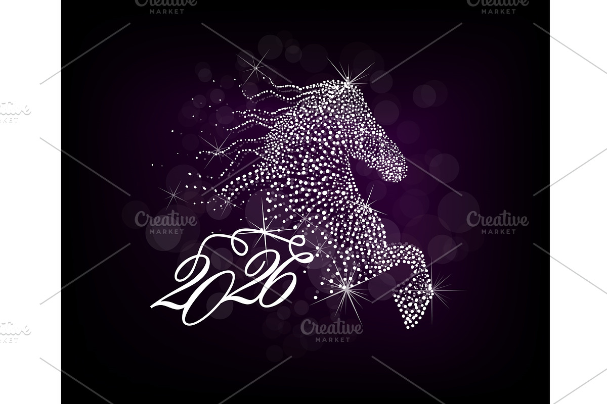 Horse Year 2026 New Year's Card, an Object Illustration by Nenahliadava Design